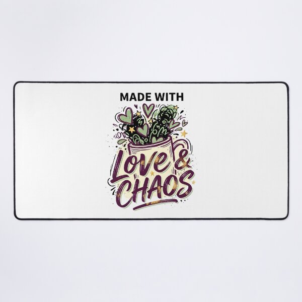 Item preview, Made with Love & Chaos | Vibrant Doodle Art & Typography designed and sold by BumbleBloom7.