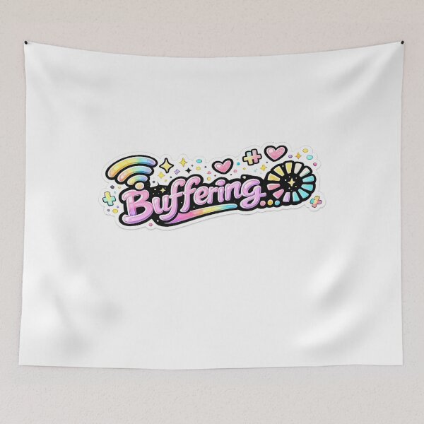 Item preview, Buffering...Funny Sticker  Loading Meme  Internet & Tech Humor Typography  designed and sold by MR4me.
