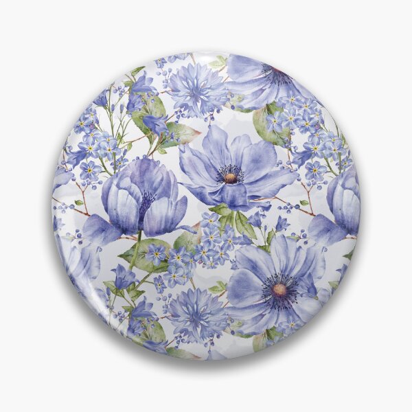 Item preview, Blue Anemone Watercolour Floral Pattern designed and sold by GabrielleStudio.