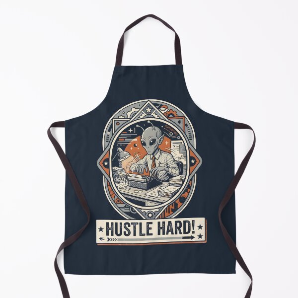 Item preview, Alien Typist Hustle Hard Retro Office Graphic designed and sold by DuckOddity.