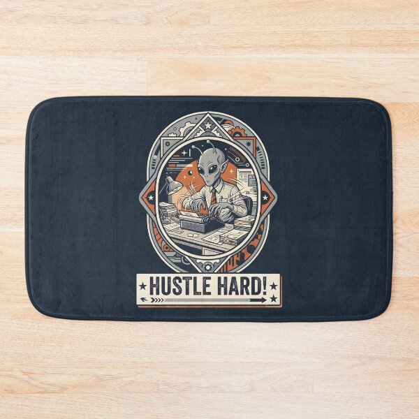 Item preview, Alien Typist Hustle Hard Retro Office Graphic designed and sold by DuckOddity.