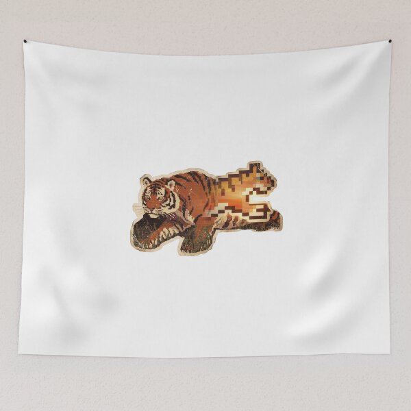 Item preview, Glitch Tiger Pixel Art - Digital Distortion Transition designed and sold by Mr. Pawsome.