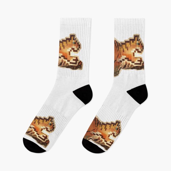 Item preview, Glitch Tiger Pixel Art - Digital Distortion Transition designed and sold by Mr. Pawsome.