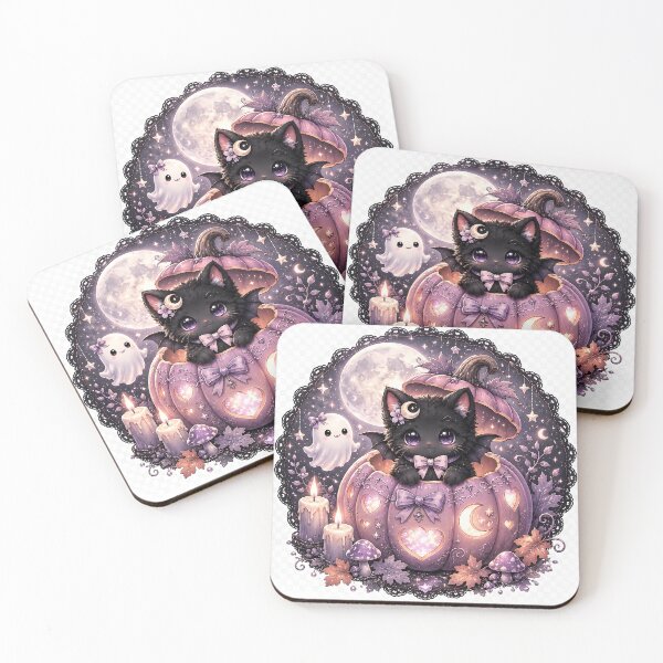 Item preview, Pastel Gothic Pumpkin Kitten Sticker designed and sold by Sangrariel.