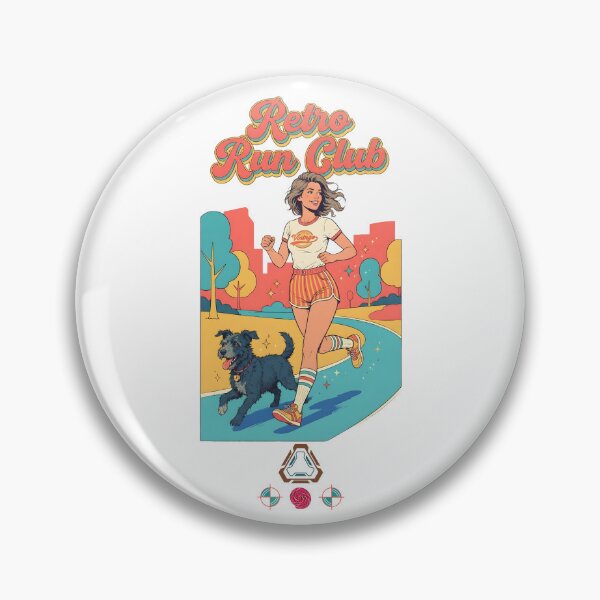 Item preview, Retro Run Club - Vintage Jogger & Dog Illustration designed and sold by m-yoga-store.