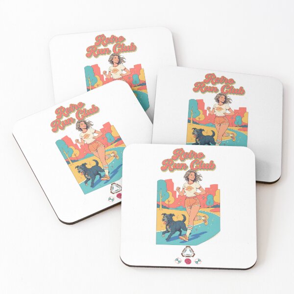 Item preview, Retro Run Club - Ilustración vintage de un corredor y su perro designed and sold by Whimsy Trail Co.