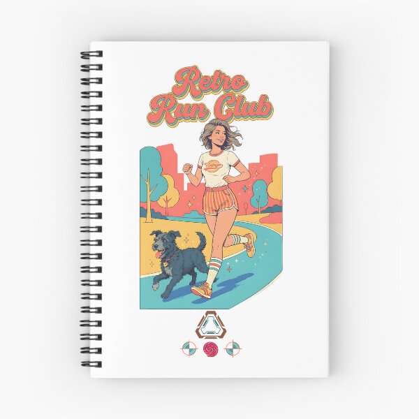 Item preview, Retro Run Club - Vintage Jogger & Dog Illustration designed and sold by m-yoga-store.