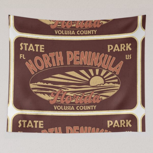 Item preview, North Peninsula State Park, Volusia County, Florida, badge design designed and sold by Wanderful-roads.