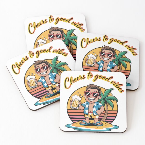 Item preview, Cheers to Good Vibes Vector Design designed and sold by Cre8iveSkill.