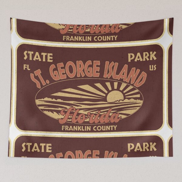 Item preview, St. George Island State Park, Franklin County, Florida, badge design designed and sold by Wanderful-roads.