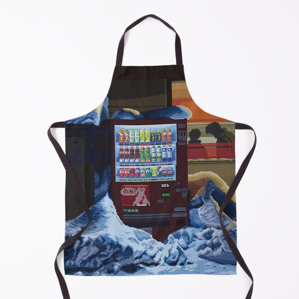 Item preview, Japanese Vending Machine Snow Pixel Art Night designed and sold by jeangodeman.