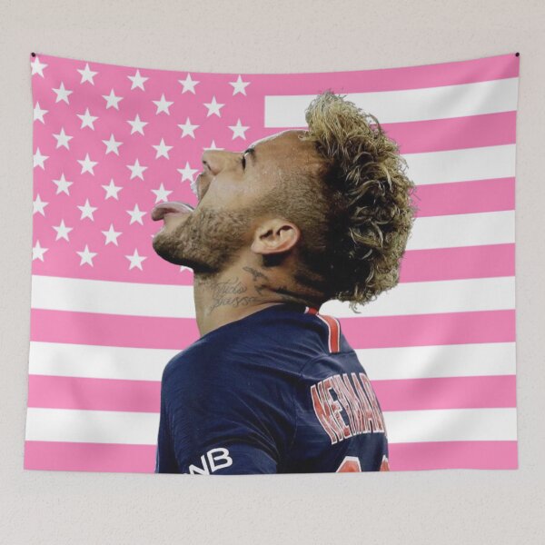 Item preview, Neymar Pink Flag designed and sold by thecollegetalk.