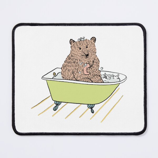 Item preview, Bear Bathtime Cute Cartoon Grizzly In Bathtub designed and sold by ToonEra.