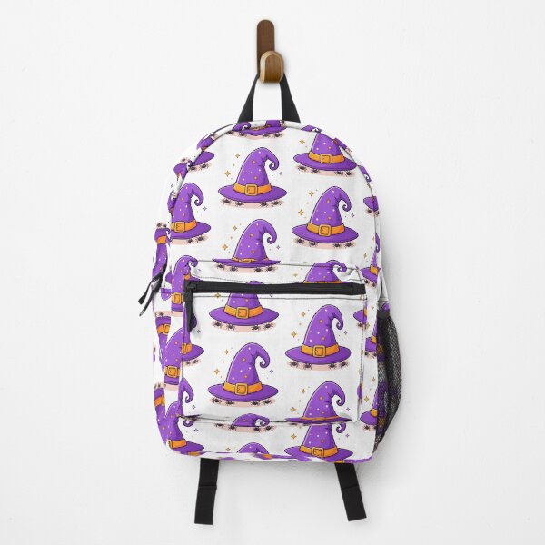 Item preview, Cute Spiders Carrying a Purple Witch Hat Funny Halloween Cartoon Design designed and sold by OksArtStudio.