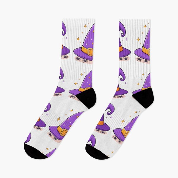 Item preview, Cute Spiders Carrying a Purple Witch Hat Funny Halloween Cartoon Design designed and sold by OksArtStudio.