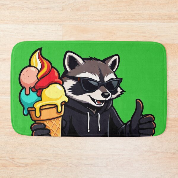 Item preview, Serious Ice Cream Connoisseur Raccoon designed and sold by NerdApproach.