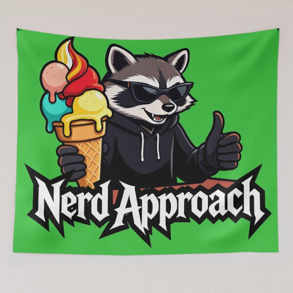 Item preview, Serious Ice Cream Connoisseur Raccoon designed and sold by NerdApproach.