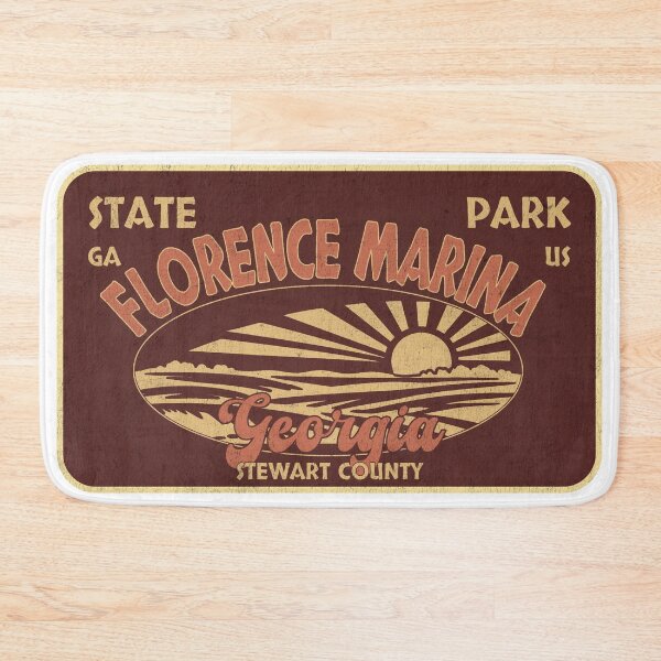 Item preview, Florence Marina State Park, Stewart County, Georgia, badge design designed and sold by Wanderful-roads.