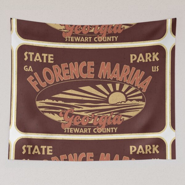 Item preview, Florence Marina State Park, Stewart County, Georgia, badge design designed and sold by Wanderful-roads.