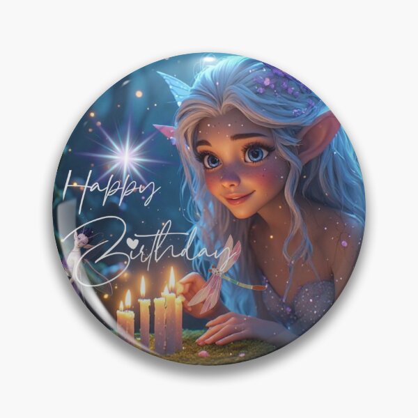 Item preview, Enchanted Fairy Birthday Magic - Whimsical Forest Fae Cake Topper Art designed and sold by dcohea.