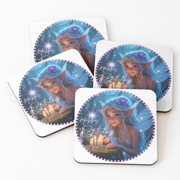 Item preview, Enchanted Fairy Birthday Magic - Whimsical Forest Fae Cake Topper Art designed and sold by dcohea.