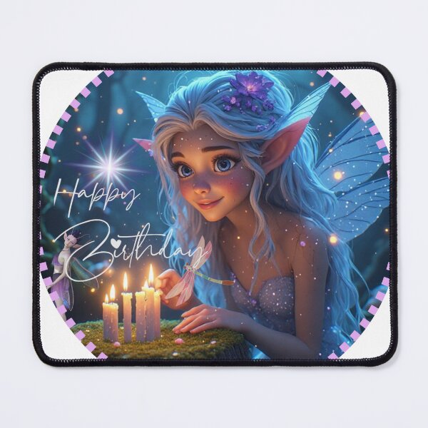 Item preview, Enchanted Fairy Birthday Magic - Whimsical Forest Fae Cake Topper Art designed and sold by dcohea.