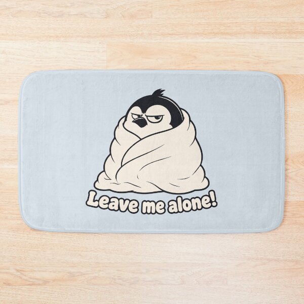 Item preview, Leave Me Alone Meme — Funny Chubby Penguin Wrapped in Blanket — Sarcastic Cozy designed and sold by MalisoStickers.