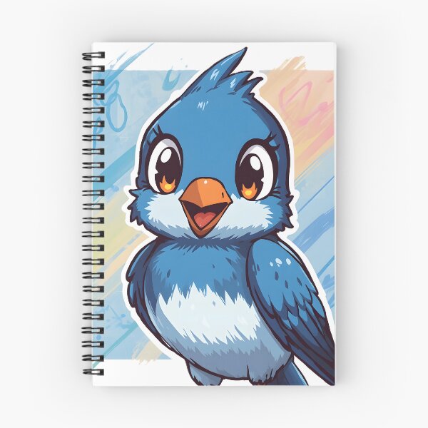 Item preview, Cute Bluebird Sticker | Kawaii Blue Bird Illustration | Happy Cartoon Songbird | Anime Bird Art designed and sold by dreamz-world.