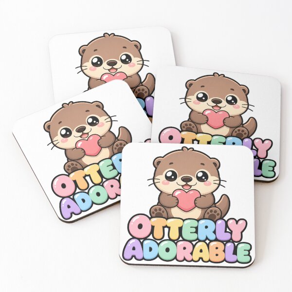 Item preview, Otterly Adorable Cute Kawaii Otter with Heart designed and sold by BoosterShop.