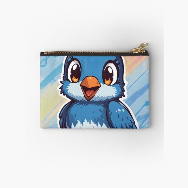 Item preview, Cute Bluebird Sticker | Kawaii Blue Bird Illustration | Happy Cartoon Songbird | Anime Bird Art designed and sold by dreamz-world.