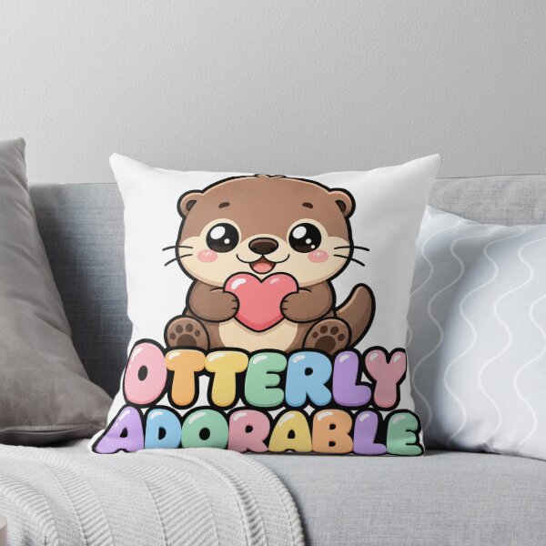 Item preview, Otterly Adorable Cute Kawaii Otter with Heart designed and sold by BoosterShop.
