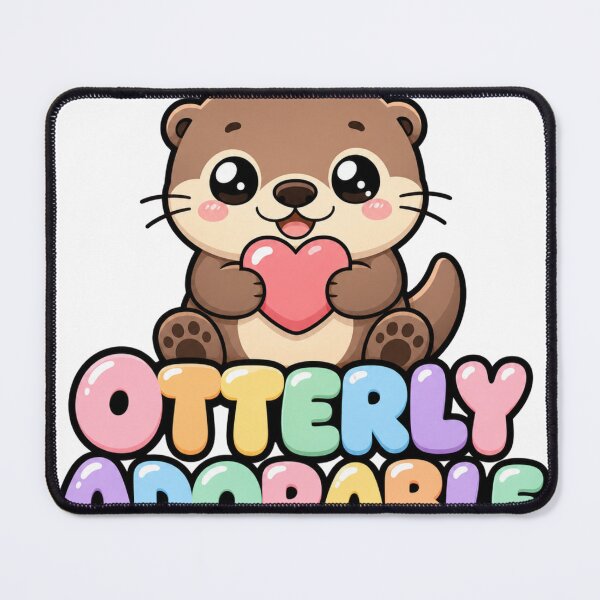 Item preview, Otterly Adorable Cute Kawaii Otter with Heart designed and sold by BoosterShop.