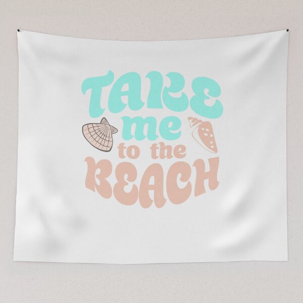 Item preview, Take Me To The Beach Retro Seashell Summer Typography designed and sold by suchadaga.
