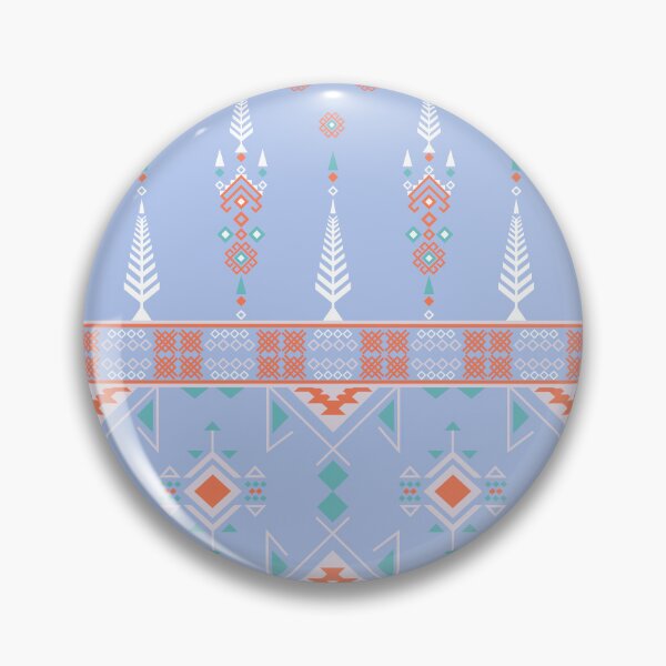 Item preview, Pastel Blue Boho Geometric Aztec Pattern designed and sold by Aumpuk.