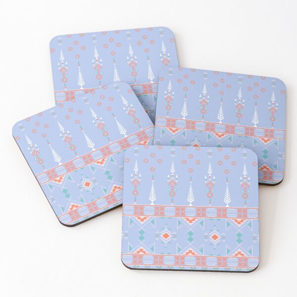 Item preview, Pastel Blue Boho Geometric Aztec Pattern designed and sold by Aumpuk.