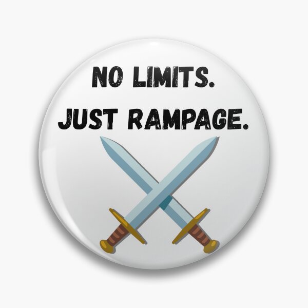 Item preview, No Limits. Just Rampage. ⚔️ | Bold Motivational Typography Design designed and sold by UrbanEchoHub.