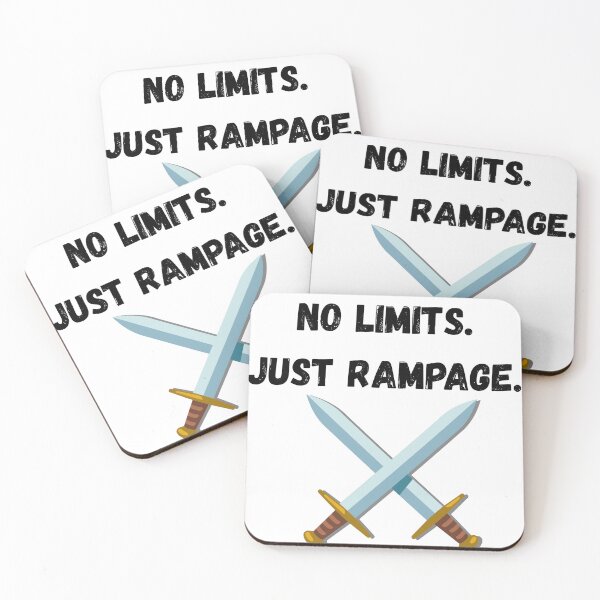 Item preview, No Limits. Just Rampage. ⚔️ | Bold Motivational Typography Design designed and sold by UrbanEchoHub.