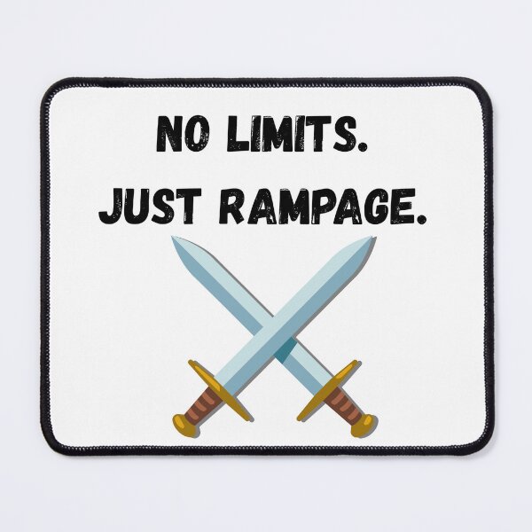 Item preview, No Limits. Just Rampage. ⚔️ | Bold Motivational Typography Design designed and sold by UrbanEchoHub.