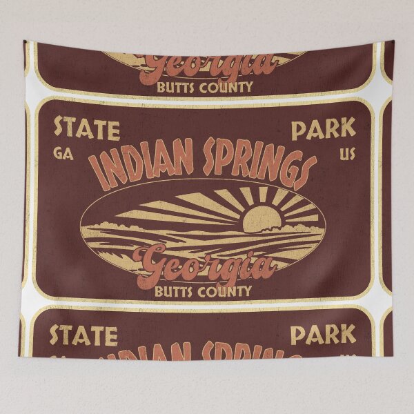 Item preview, Indian Springs State Park, Butts County, Georgia, badge design designed and sold by Wanderful-roads.