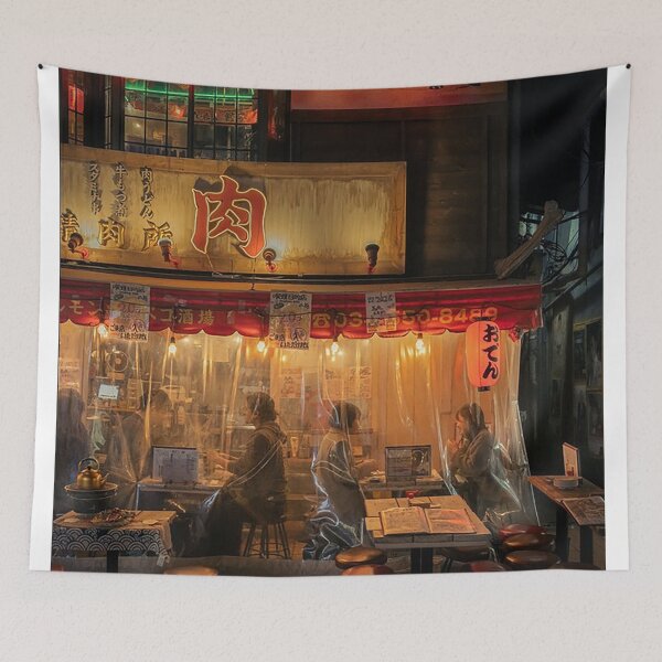 Item preview, Japanese Izakaya Night Street Red Lantern designed and sold by angelinesan.