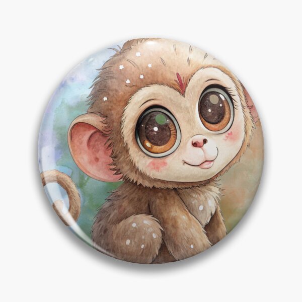 Item preview, Adorable Little Monkey with Playful Smile designed and sold by Angellacelin.