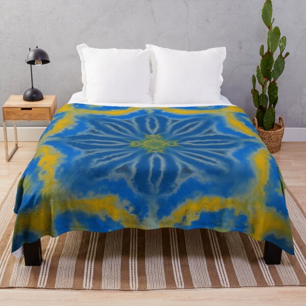 Item preview, Blue and Gold Geometric Floral Pattern designed and sold by EsmArtUniverse.