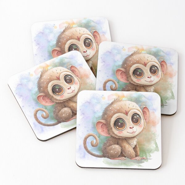 Item preview, Adorable Little Monkey with Playful Smile designed and sold by Angellacelin.