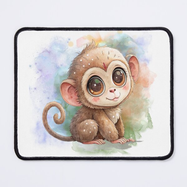Item preview, Adorable Little Monkey with Playful Smile designed and sold by Angellacelin.
