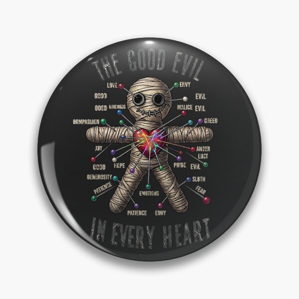 Item preview, Voodoo Doll Glowing Heart Pins designed and sold by Voodoo Store Paranormal Collections.