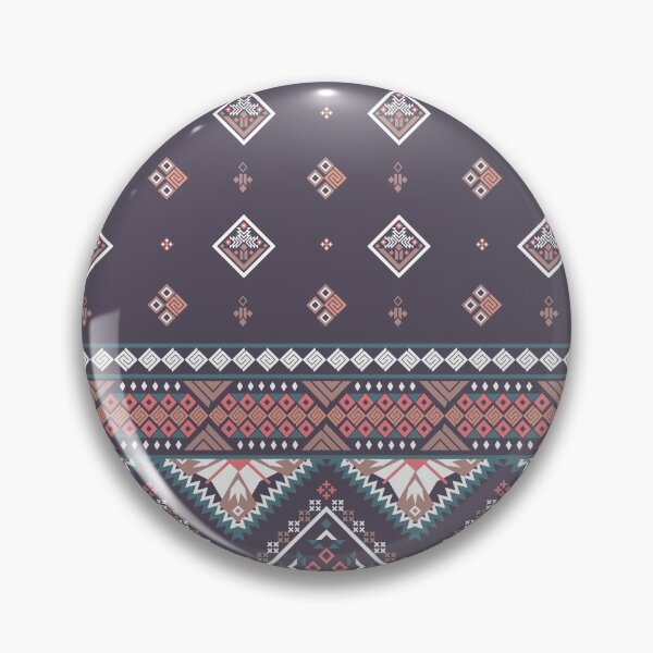 Item preview, Dark Plum Boho Geometric Aztec Pattern designed and sold by Aumpuk.