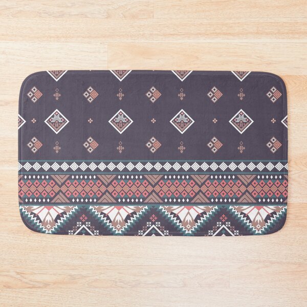 Item preview, Dark Plum Boho Geometric Aztec Pattern designed and sold by Aumpuk.