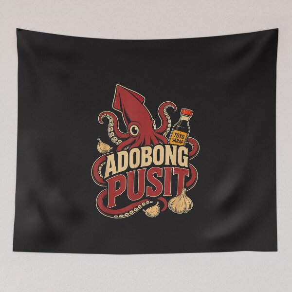 Item preview, Adobong Pusit Pinoy Pride Filipino Squid Food Lover Funny Graphic designed and sold by kiralynstration.