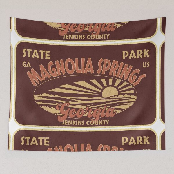 Item preview, Magnolia Springs State Park, Jenkins County, Georgia, badge design designed and sold by Wanderful-roads.