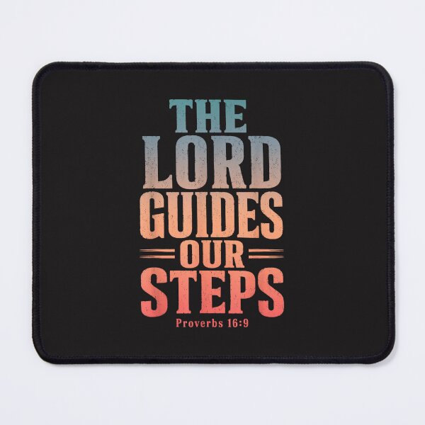 Item preview, The Lord Guides Our Steps Proverbs 16:9 Christian Bible Verse Faith Graphic designed and sold by kiralynstration.
